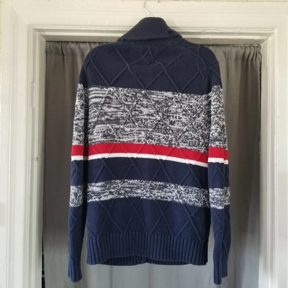 Vintage Tommy Hilfiger | 100% Cotton Flag Nordic Cardigan